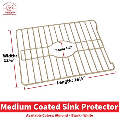 Better Houseware Coated-Steel Medium Sink Protector, Beige (1486/A)