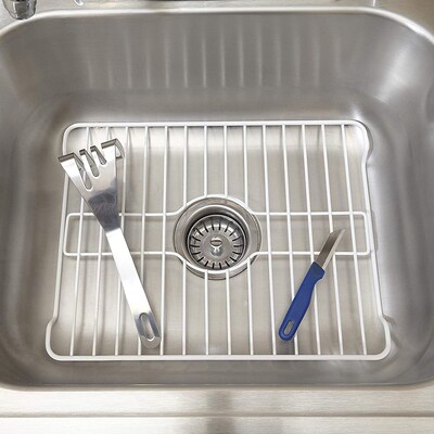 Better Houseware Coated-Steel Medium Sink Protector, White (1486/W)