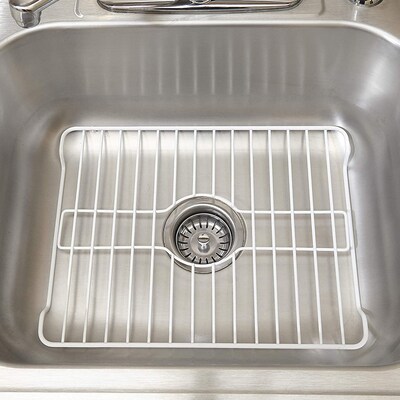 Better Houseware Coated-Steel Large Sink Protector, White (BTH1487W)