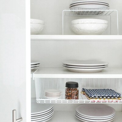 Better Houseware Coated-Steel Storage Shelf Small ,White (185)