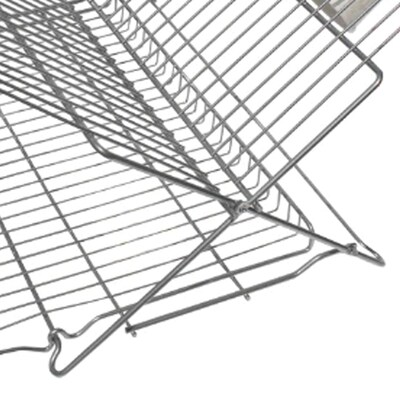 Better Houseware Coated-Steel Folding Dish Rack, Metallic (3489.5)