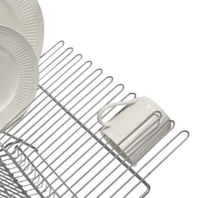 Better Houseware Coated-Steel Folding Dish Rack, Metallic (3489.5)