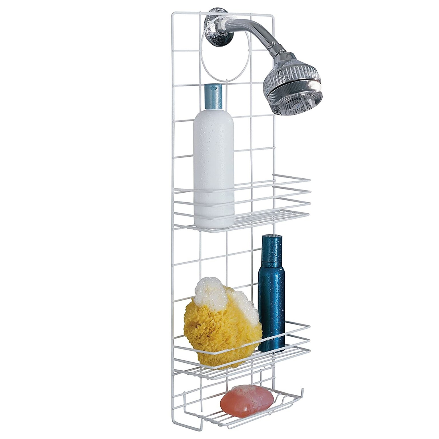 Better Houseware Coated-Steel Shower Caddy, White, (888/W)