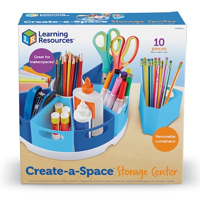 Learning Resources Create A Space Plastic Organizer Kits, Blue (LER3806B)