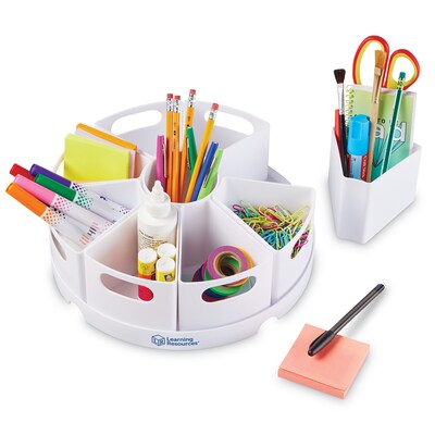 Learning Resources Create A Space Plastic Organizer Kits, White (LER3806W)