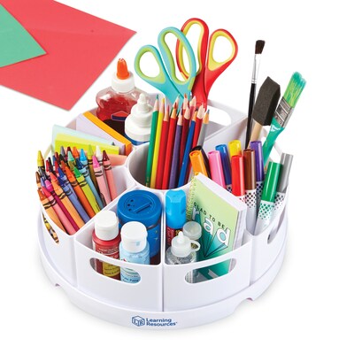 Learning Resources Create A Space Plastic Organizer Kits, White (LER3806W)