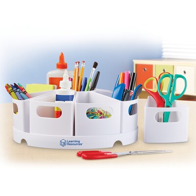 Learning Resources Create A Space Plastic Organizer Kits, White (LER3806W)