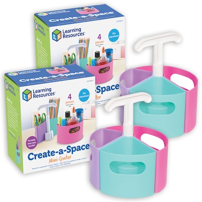 Learning Resources Create A Space Plastic Storage Containers, Assorted Colors (LER3810P)