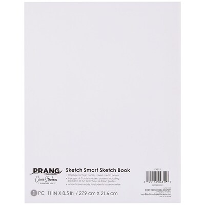 Prang® Sketch Smart, 11 x 8.5, Sketch Book, White, 40 Sheets/Book, 12/Pack (PAC4819)