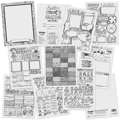 Prang® Sketch Smart, 11" x 8.5", Sketch Book, White, 40 Sheets/Book, 12/Pack (PAC4819)