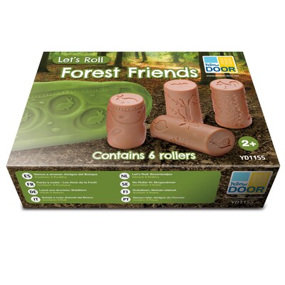 Yellow Door Let's Roll Forest Friends Clay Rollers, Brown, Set of 6 (YUS1155)