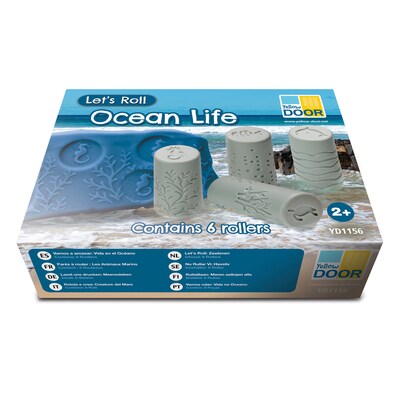 Yellow Door Lets Roll Ocean Life Clay Rollers, Gray, Set of 6 (YUS1156)