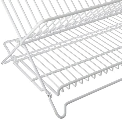 Better Houseware  Coated-Steel Folding Dish Rack , White (1489/W)