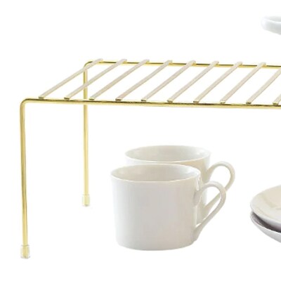 Better Houseware Brass Medium Storage Shelf, Gold (186/B)