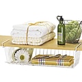 Better Houseware Coated-Steel Small Undershelf Basket, White (18740/W)