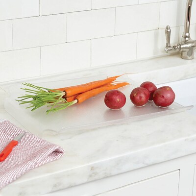 Better Houseware Acrylic Dual-Purpose Slanted Drain and Cutting Board, Clear (344/13F)