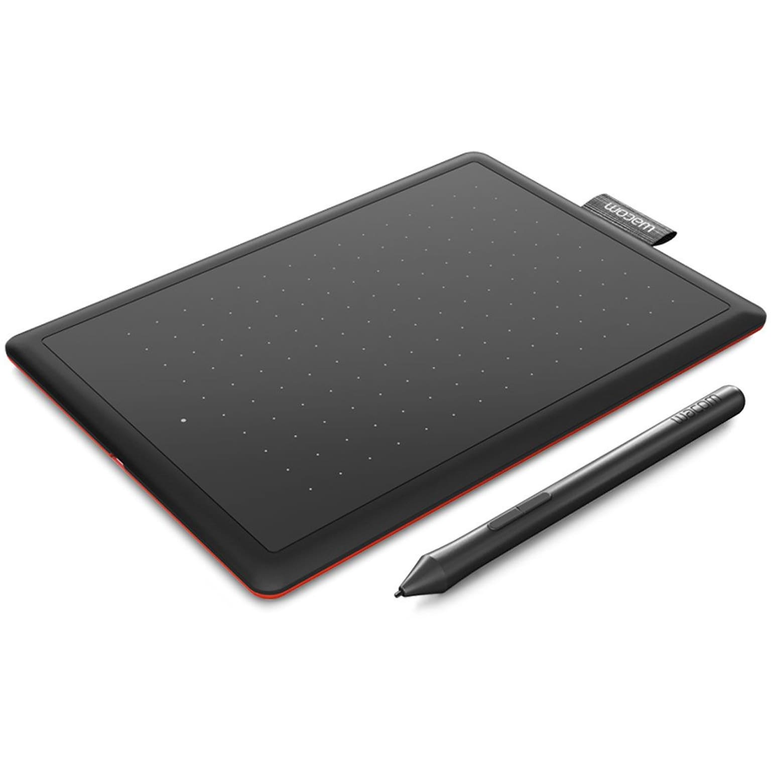 Wacom One by CTL-472 6.0 x 3.7 Graphics Tablet, Black, Red (CTL472K1A)