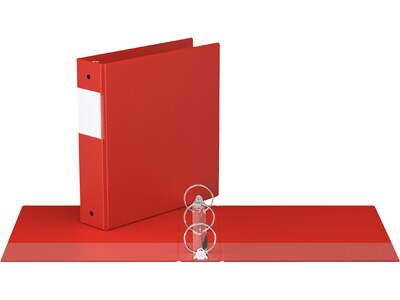 Davis Group Easyview Premium 2 3-Ring View Binders, Red, 6/Pack (8413-03-06)