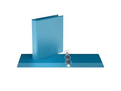 Davis Group Easyview Premium 1 1/2 3-Ring View Binders, Turquoise Blue, 6/Pack (8412-52-06)