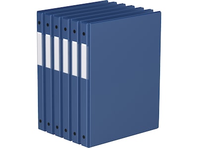 Davis Group Premium Economy 5/8 3-Ring Non-View Binders, Royal Blue, 6/Pack (2300-92-06)