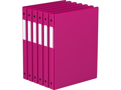 Davis Group Premium Economy 5/8 3-Ring Non-View Binders, Pink, 6/Pack (2300-43-06)