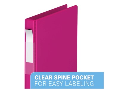 Davis Group Premium Economy 5/8" 3-Ring Non-View Binders, Pink, 6/Pack (2300-43-06)