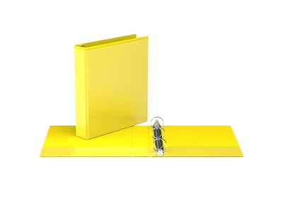 Davis Group Easyview Premium 1 1/2" 3-Ring View Binders, Yellow, 6/Pack (8412-05-06)