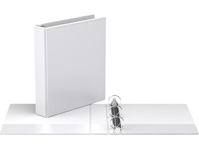 Davis Group Easyview Premium 1 1/2" 3-Ring View Binders, White, 6/Pack (8412-00-06)