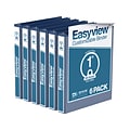 Davis Group Easyview Premium 1 3-Ring View Binders, Royal Blue, 6/Pack (8411-92-06)
