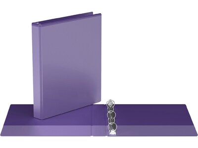 Davis Group Easyview Premium 1 3-Ring View Binders, Purple, 6/Pack (8411-69-06)