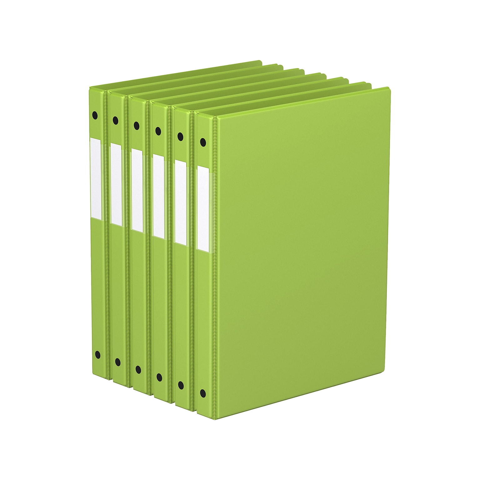 Davis Group Premium Economy 5/8 3-Ring Non-View Binders, Lime Green, 6/Pack (2300-24-06)