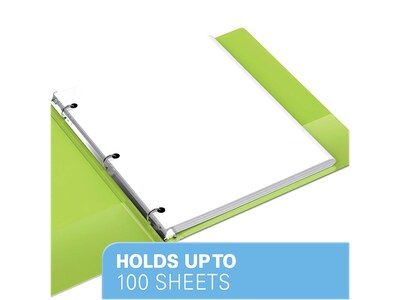 Davis Group Premium Economy 5/8" 3-Ring Non-View Binders, Lime Green, 6/Pack (2300-24-06)