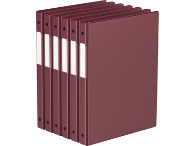 Davis Group Premium Economy 5/8 3-Ring Non-View Binders, Burgundy, 6/Pack (2300-08-06)