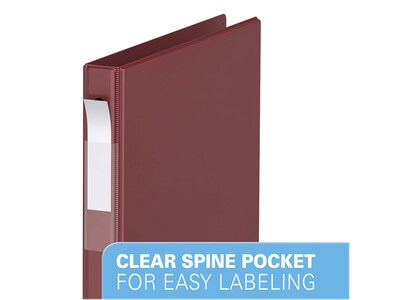 Davis Group Premium Economy 5/8" 3-Ring Non-View Binders, Burgundy, 6/Pack (2300-08-06)