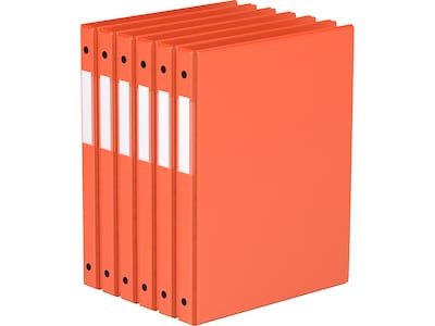 Davis Group Premium Economy 5/8 3-Ring Non-View Binders, Orange, 6/Pack (2300-19-06)