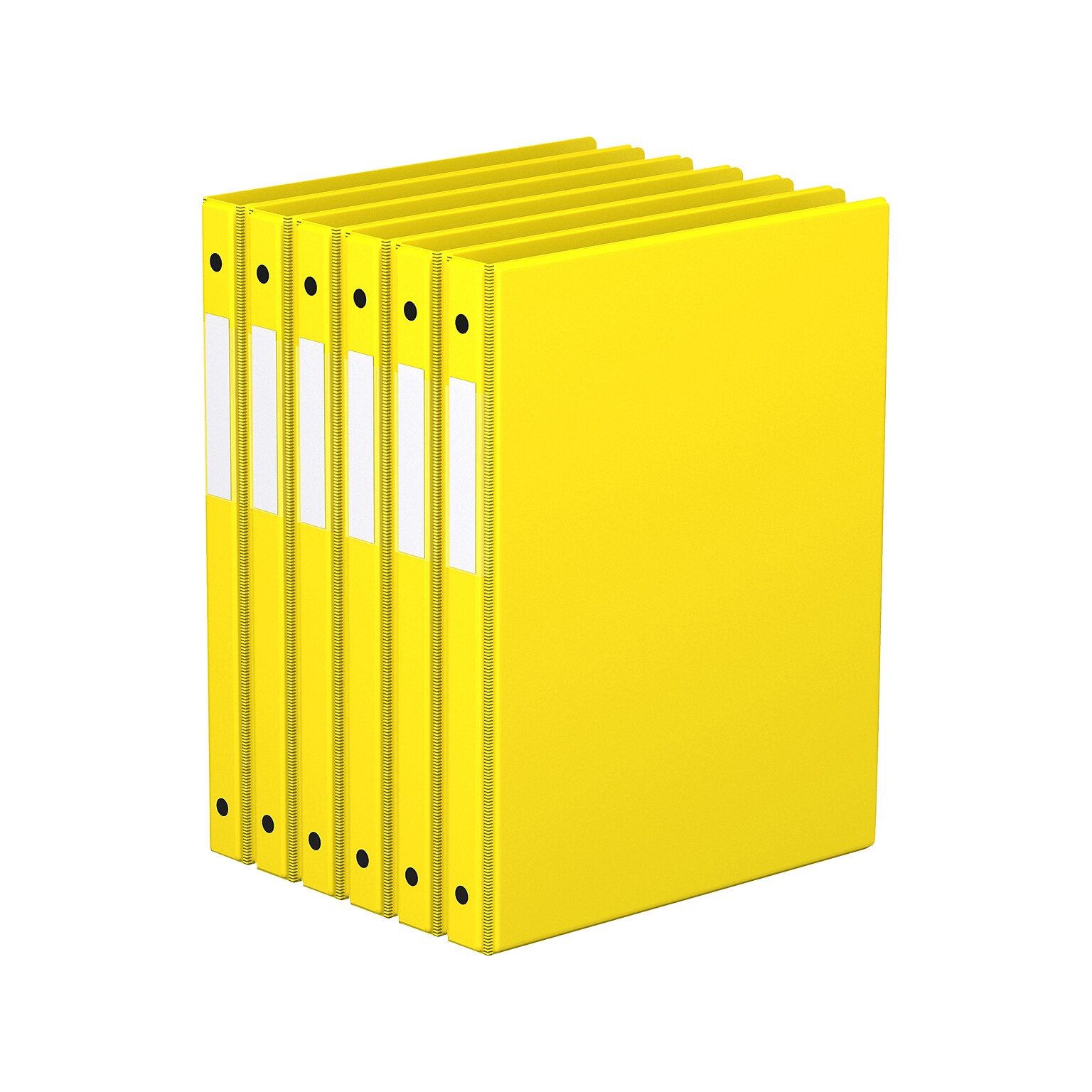 Davis Group Premium Economy 5/8 3-Ring Non-View Binders, Yellow, 6/Pack (2300-05-06)