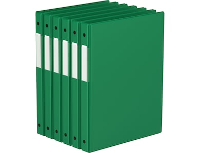 Davis Group Premium Economy 5/8 3-Ring Non-View Binders, Green, 6/Pack (2300-04-06)