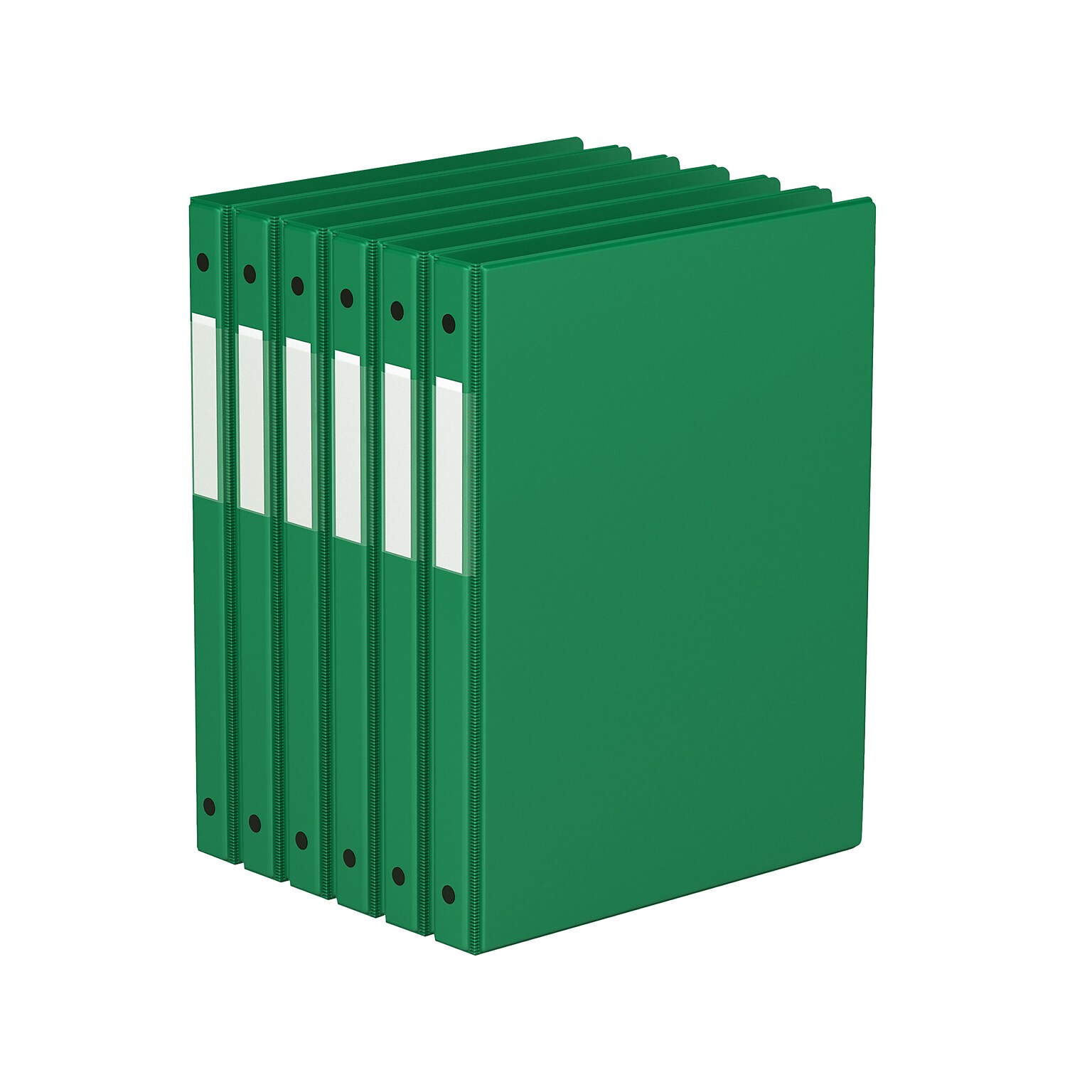 Davis Group Premium Economy 5/8 3-Ring Non-View Binders, Green, 6/Pack (2300-04-06)