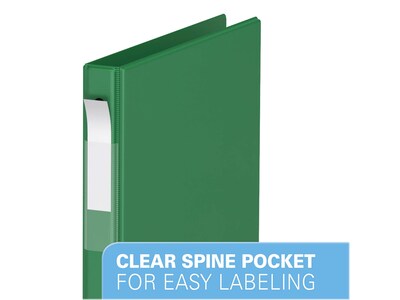 Davis Group Premium Economy 5/8" 3-Ring Non-View Binders, Green, 6/Pack (2300-04-06)