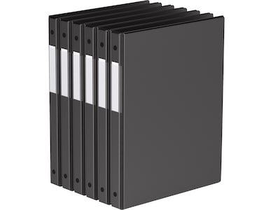 Davis Group Premium Economy 5/8 3-Ring Non-View Binders, Black, 6/Pack (2300-01-06)