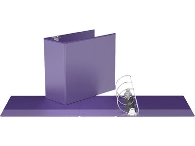 Davis Group Easyview Premium 5 3-Ring View Binders, D-Ring, Purple, 4/Pack (8407-69-04)