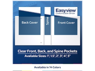 Davis Group Easyview Premium 5" 3-Ring View Binders, D-Ring, Purple, 4/Pack (8407-69-04)