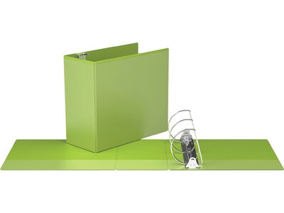 Davis Group Easyview Premium 5" 3-Ring View Binders, D-Ring, Lime Green, 4/Pack (8407-24-04)