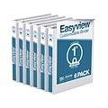 Davis Group Easyview Premium 1 3-Ring View Binders, White, 6/Pack (8411-00-06)