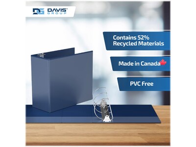 Davis Group Easyview Premium 5" 3-Ring View Binders, D-Ring, Royal Blue, 4/Pack (8407-92-04)