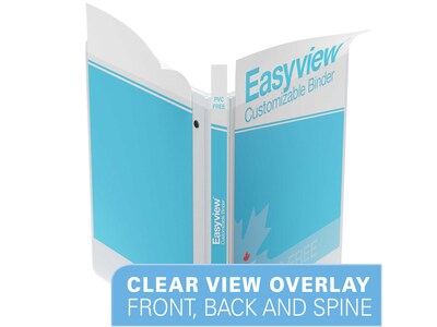 Davis Group Easyview Premium 5/8" 3-Ring View Binders, White, 6/Pack (8400-00-06)