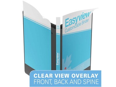 Davis Group Easyview Premium 5/8" 3-Ring View Binders, Black, 6/Pack (8400-01-06)