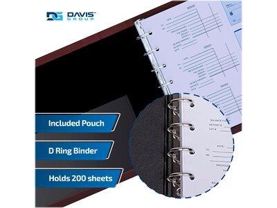 Davis Group 3-Up 1" 7-Ring Special Application Binder, D-Ring, Burgundy (3UPAM-08)