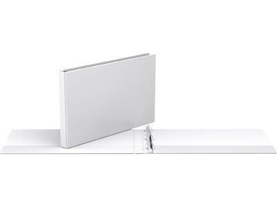 Davis Group Easyview Premium 1" 3-Ring View Binders, D-Ring, White, 2/Pack (8601-00-02)
