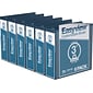 Davis Group Easyview Premium 3" 3-Ring View Binders, Navy Blue, 6/Pack (8414-72-06)